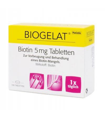BIOGELAT BIOTIN 5 mg Tabletten 100 Stk.